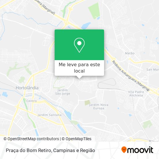 Praça do Bom Retiro mapa
