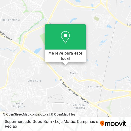 Supermercado Good Bom - Loja Matão mapa