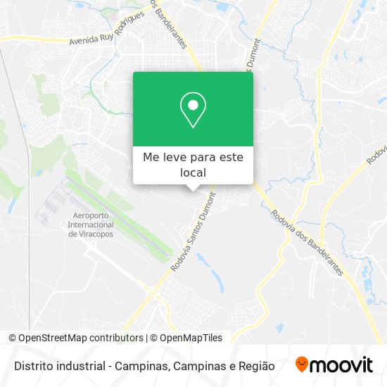 Distrito industrial - Campinas mapa