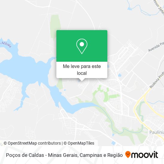 Poços de Caldas - Minas Gerais mapa