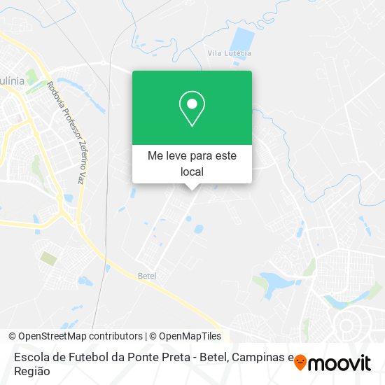 Escola de Futebol da Ponte Preta - Betel mapa