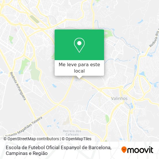 Escola de Futebol Oficial Espanyol de Barcelona mapa