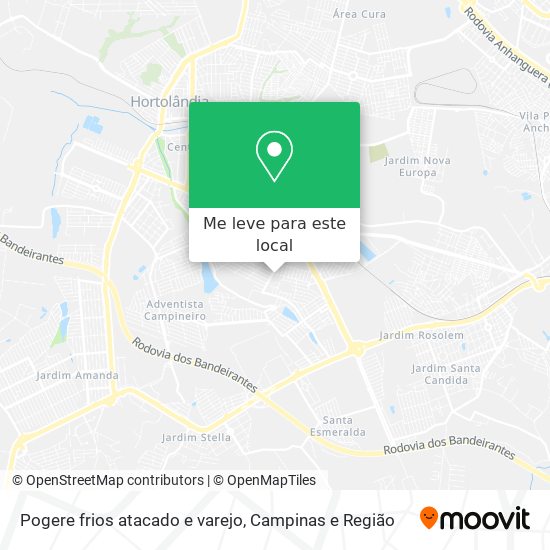 Pogere frios atacado e varejo mapa