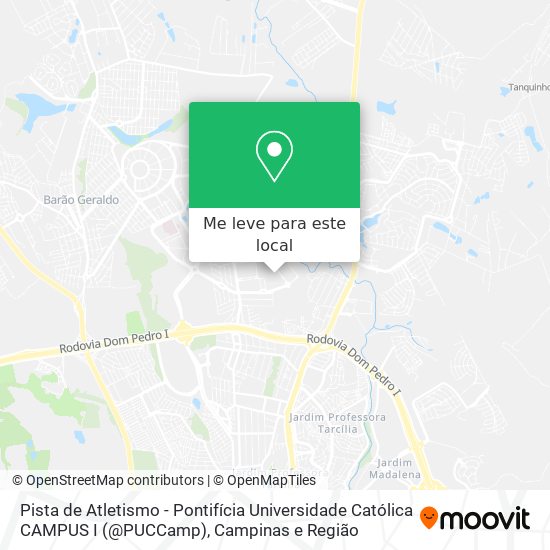 Pista de Atletismo - Pontifícia Universidade Católica CAMPUS I (@PUCCamp) mapa