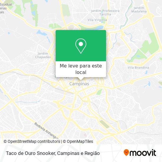 Taco de Ouro Snooker mapa