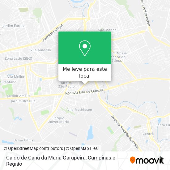 Caldo de Cana da Maria Garapeira mapa