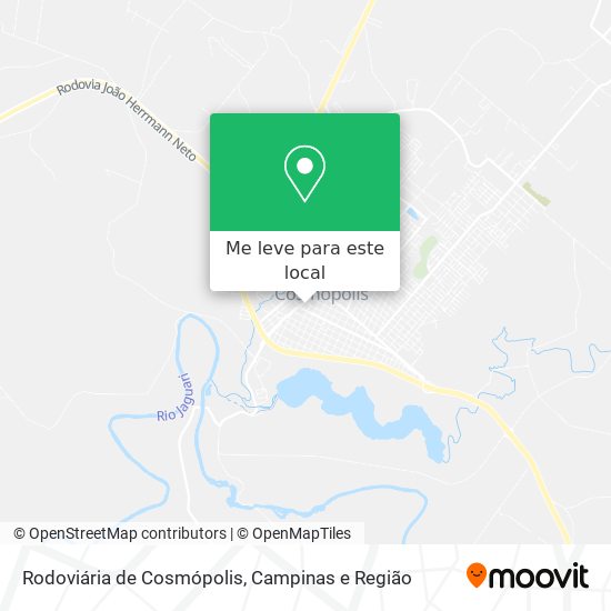 Rodoviária de Cosmópolis mapa