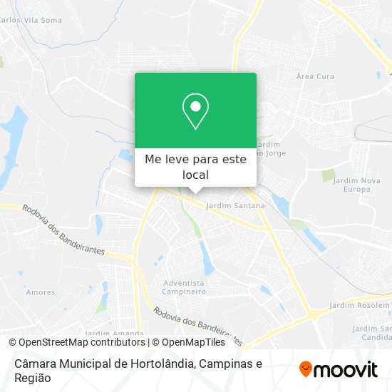 Câmara Municipal de Hortolândia mapa