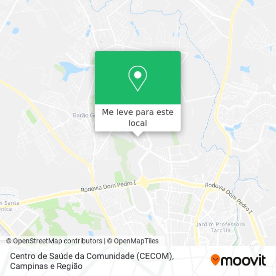 Centro de Saúde da Comunidade (CECOM) mapa