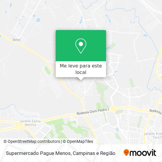 Supermercado Pague Menos mapa