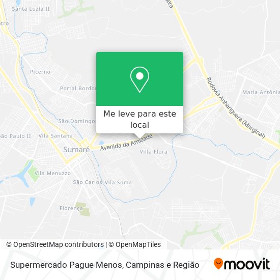 Supermercado Pague Menos mapa