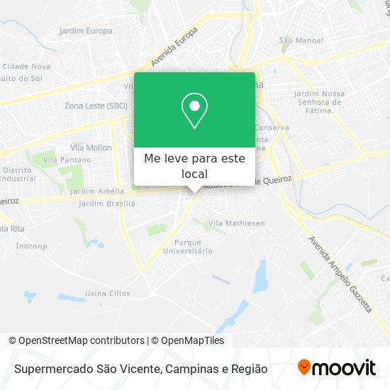 Supermercado São Vicente mapa