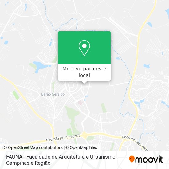 FAUNA - Faculdade de Arquitetura e Urbanismo mapa