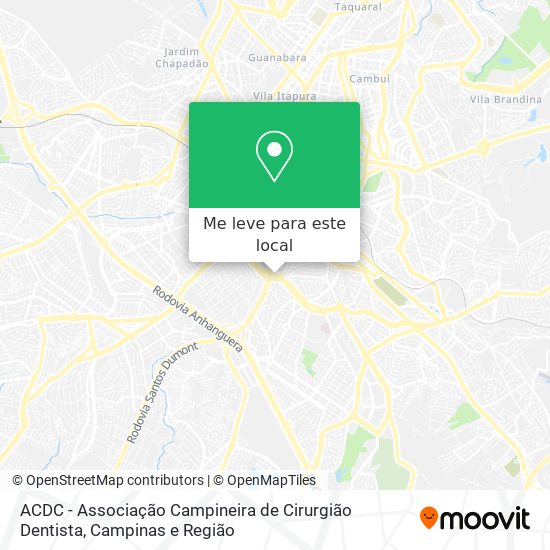 ACDC - Associação Campineira de Cirurgião Dentista mapa