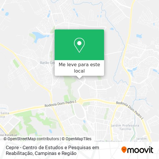 Cepre - Centro de Estudos e Pesquisas em Reabilitação mapa