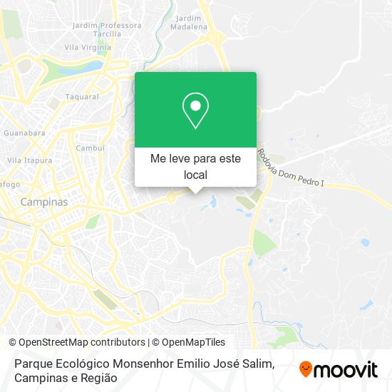 Parque Ecológico Monsenhor Emilio José Salim mapa