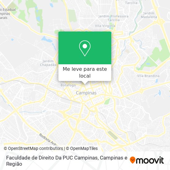 Faculdade de Direito Da PUC Campinas mapa