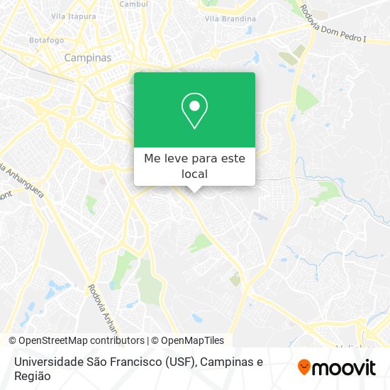 Universidade São Francisco (USF) mapa