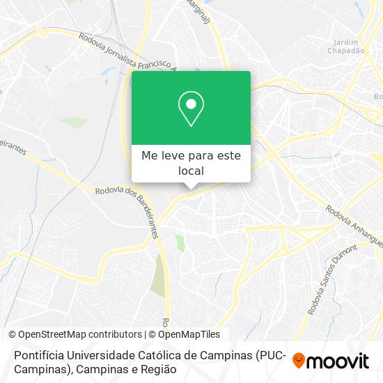 Pontifícia Universidade Católica de Campinas (PUC-Campinas) mapa