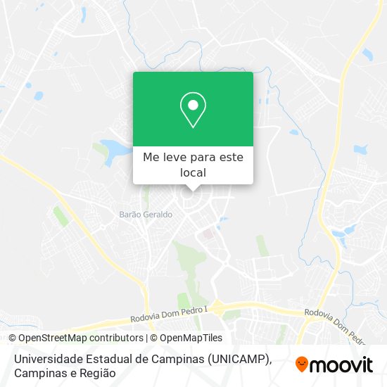 Universidade Estadual de Campinas (UNICAMP) mapa
