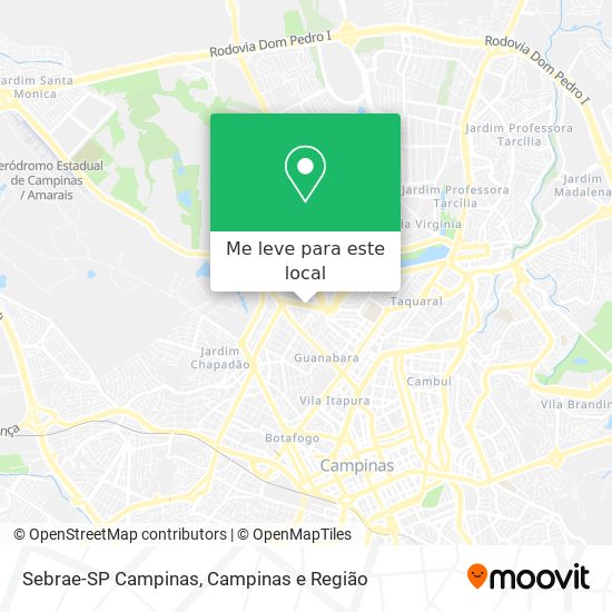 Sebrae-SP Campinas mapa