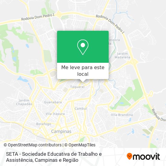 SETA - Sociedade Educativa de Trabalho e Assistência mapa