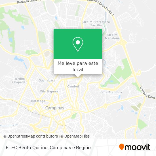 ETEC Bento Quirino mapa