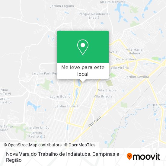 Nova Vara do Trabalho de Indaiatuba mapa