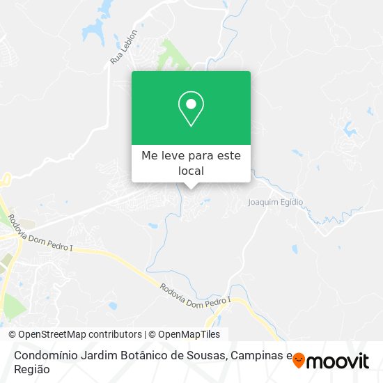 Condomínio Jardim Botânico de Sousas mapa