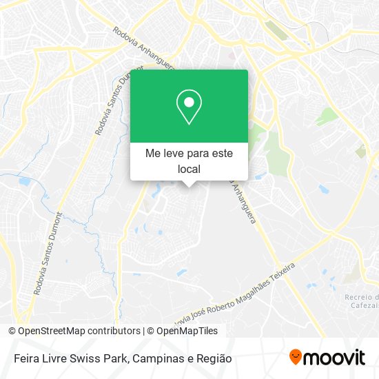 Feira Livre Swiss Park mapa