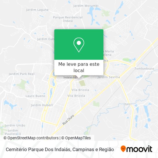 Cemitério Parque Dos Indaiás mapa