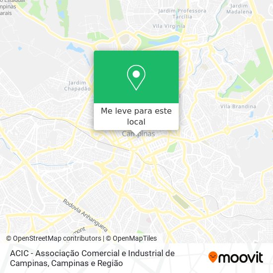ACIC - Associação Comercial e Industrial de Campinas mapa