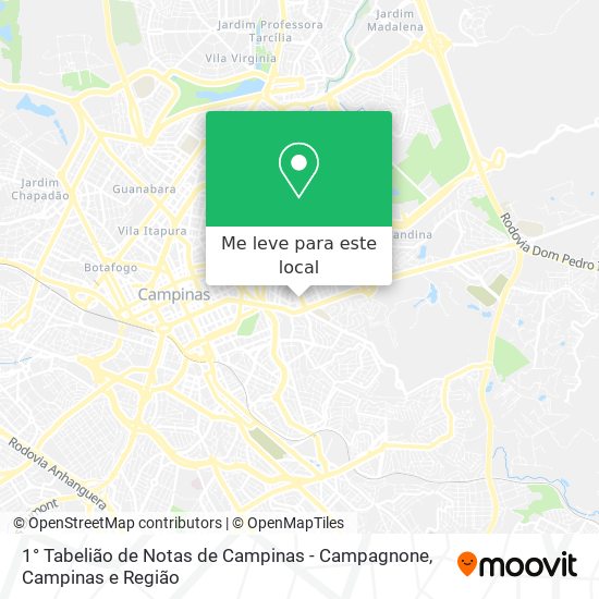 1° Tabelião de Notas de Campinas - Campagnone mapa