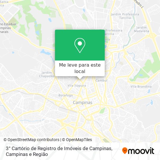 3° Cartório de Registro de Imóveis de Campinas mapa