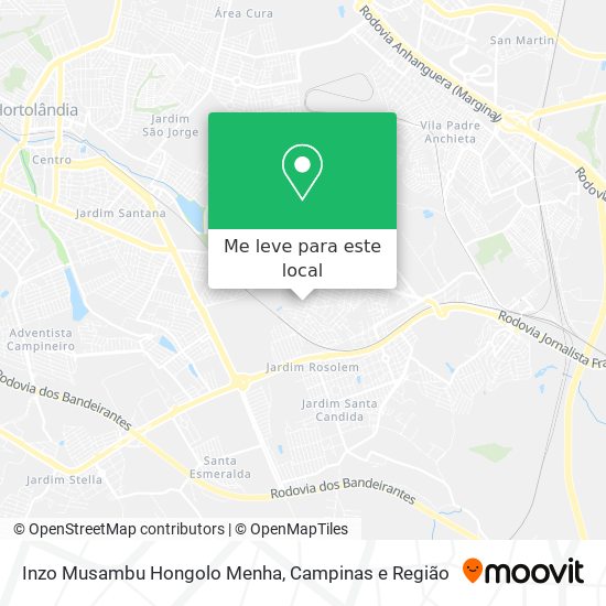 Inzo Musambu Hongolo Menha mapa