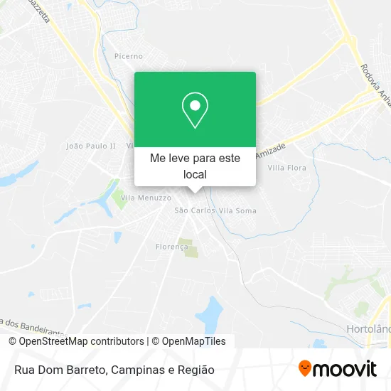 Rua Dom Barreto mapa