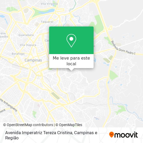 Avenida Imperatriz Tereza Cristina mapa
