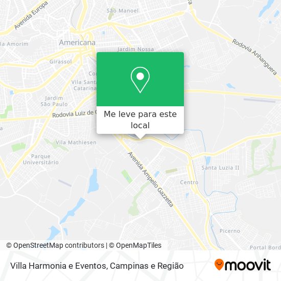 Villa Harmonia e Eventos mapa