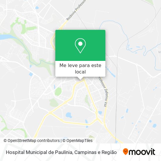Hospital Municipal de Paulínia mapa