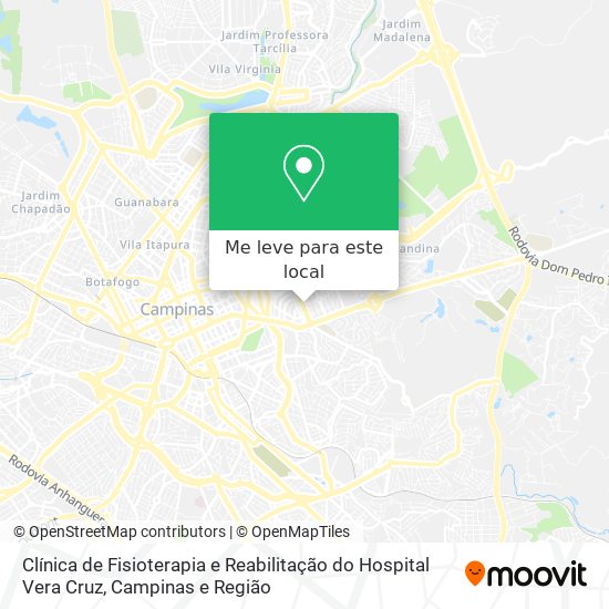 Clínica de Fisioterapia e Reabilitação do Hospital Vera Cruz mapa