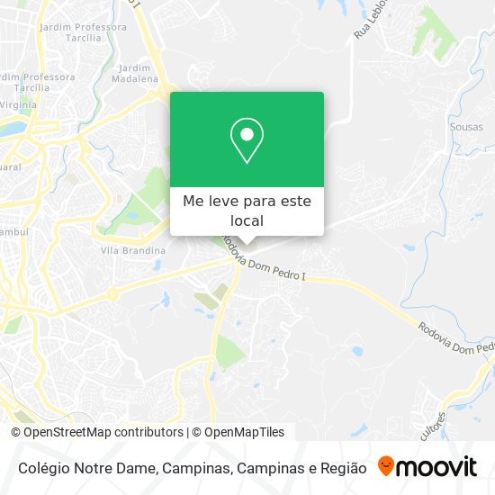 Colégio Notre Dame, Campinas mapa