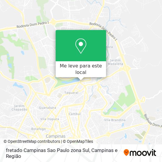 fretado Campinas Sao Paulo zona Sul mapa