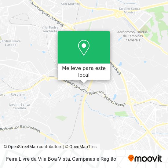 Feira Livre da Vila Boa Vista mapa