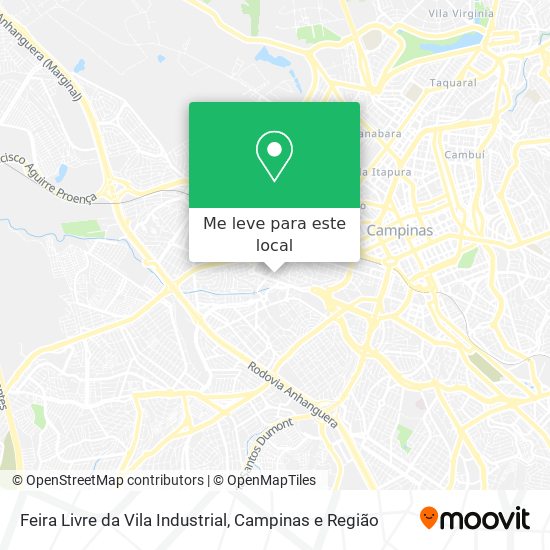 Feira Livre da Vila Industrial mapa