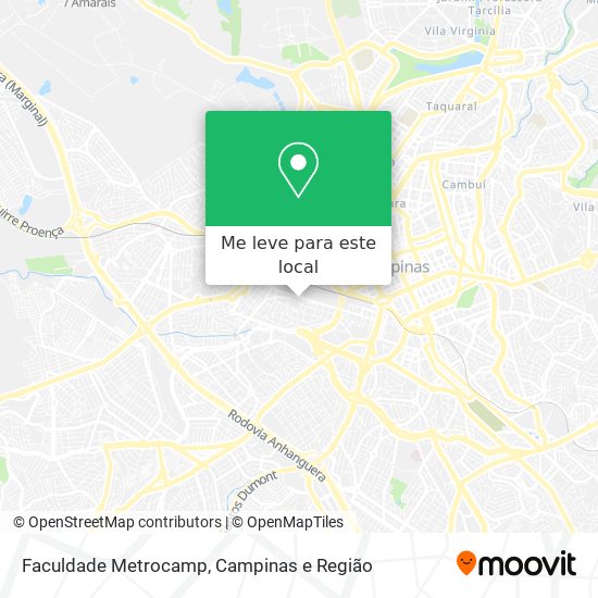 Faculdade Metrocamp mapa