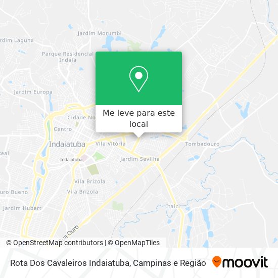 Rota Dos Cavaleiros Indaiatuba mapa