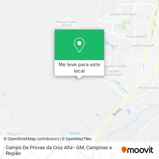 Campo De Provas da Cruz Alta - GM mapa