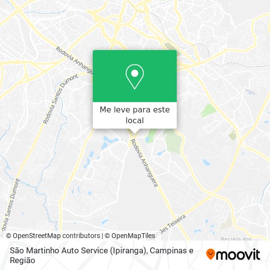 São Martinho Auto Service (Ipiranga) mapa