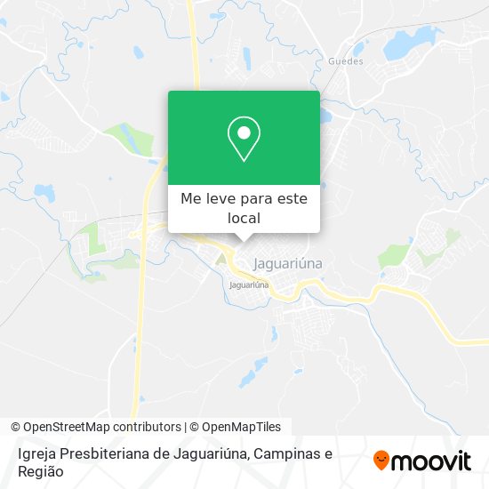 Igreja Presbiteriana de Jaguariúna mapa