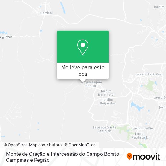 Monte de Oração e Intercessão do Campo Bonito mapa